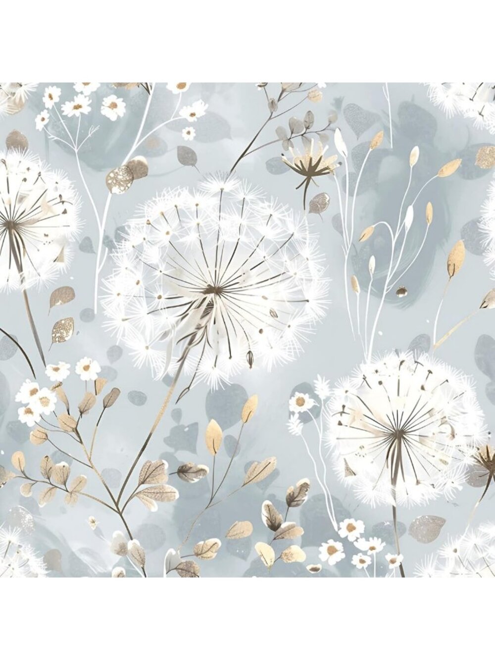 Floral Peel and Stick Wallpaper - Dandelion Contact Paper for Cabinets & Decor